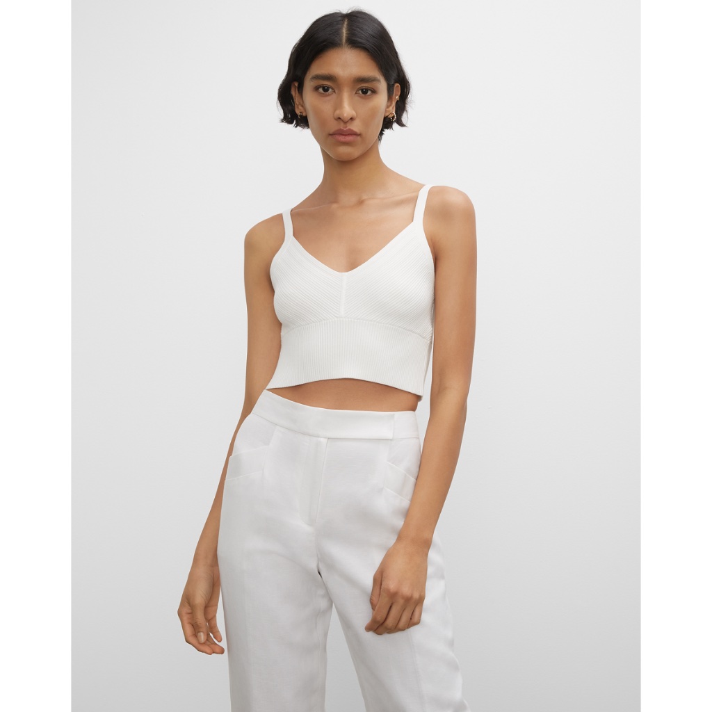 Club Monaco  Ribbeb Crop Top  Brand New